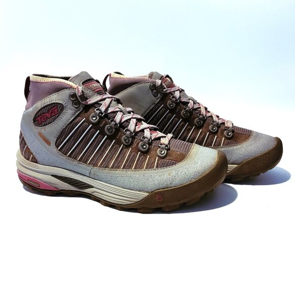 Teva Forge Pro Womens US 8 Athletic Hiking Shoes Gray Pink Waterproof Thinsulate - Picture 1 of 16